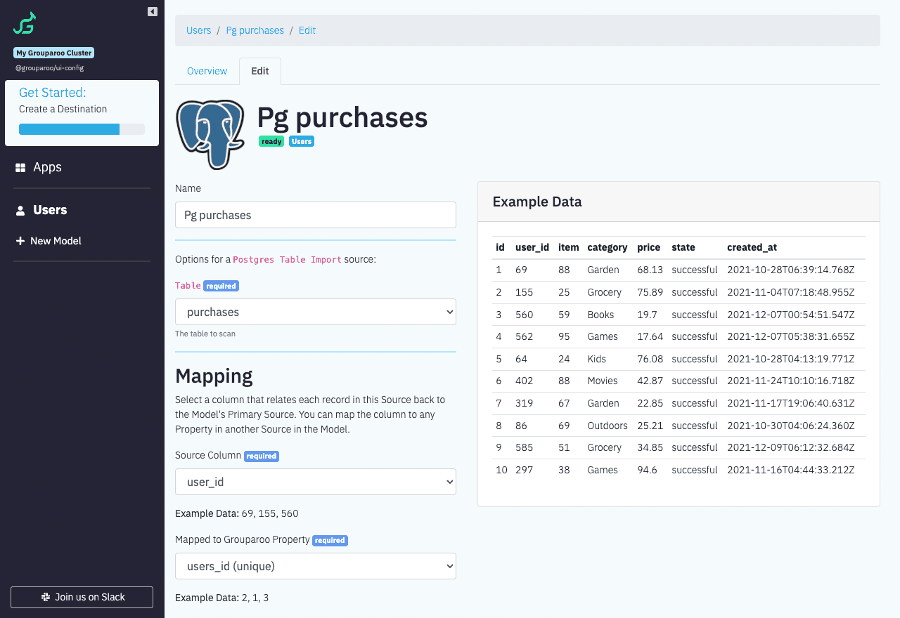 UI Config: Configure Source