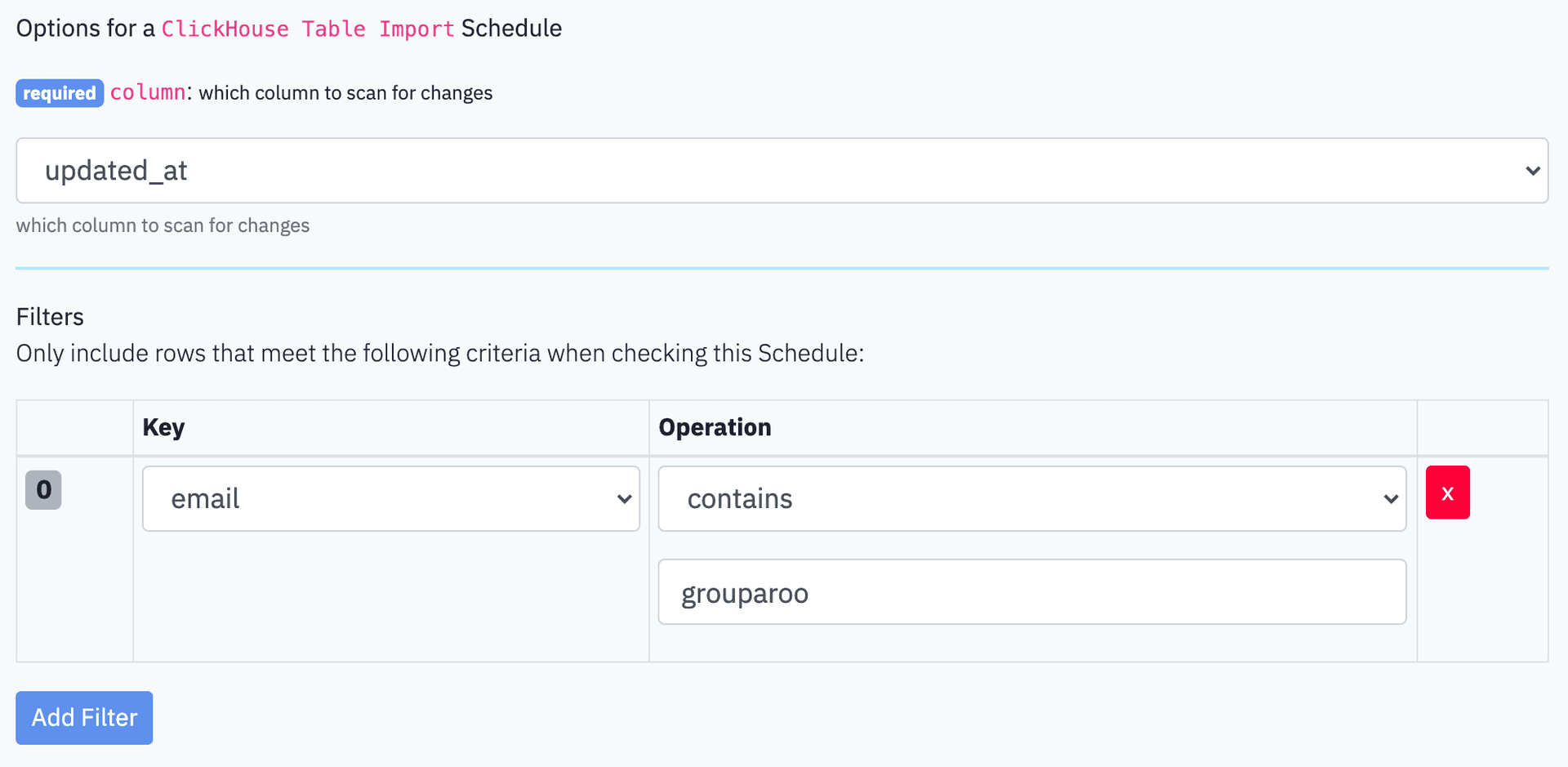 Clickhouse Import Table Schedule