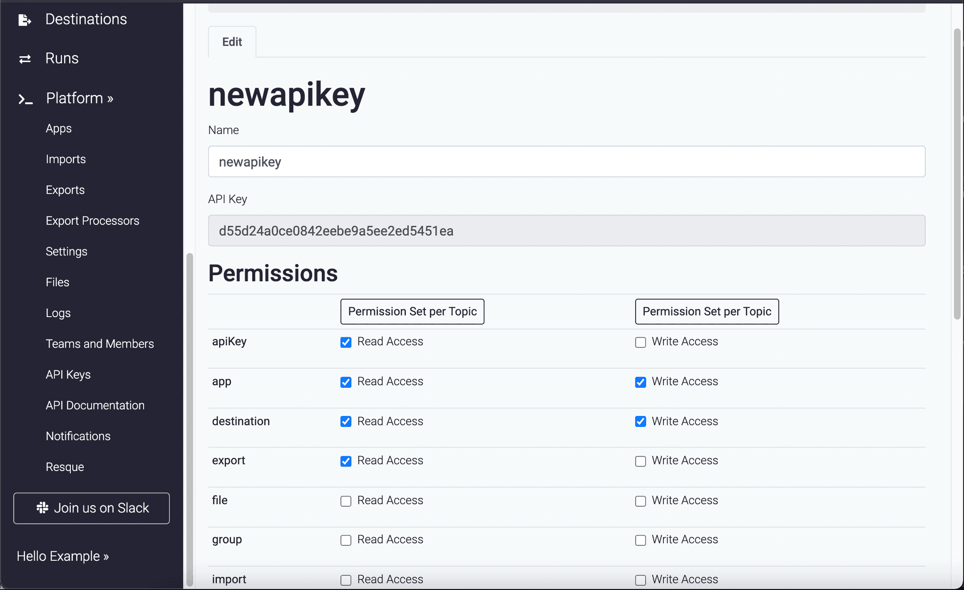 Generate an API Key